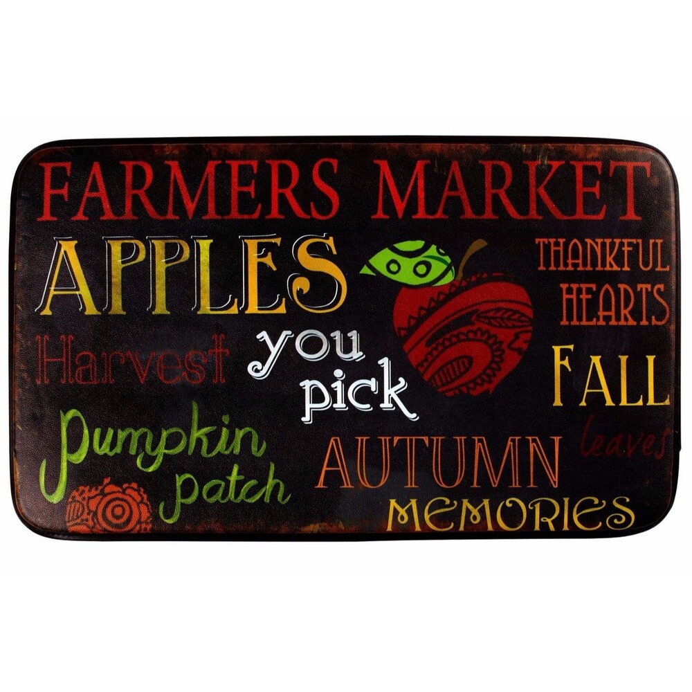 PVC ANTI-FATIGUE FOAM NON SLIP FLOOR MAT(18"x30") AUTUMN,FALL,FARMER'S MARKET,HD